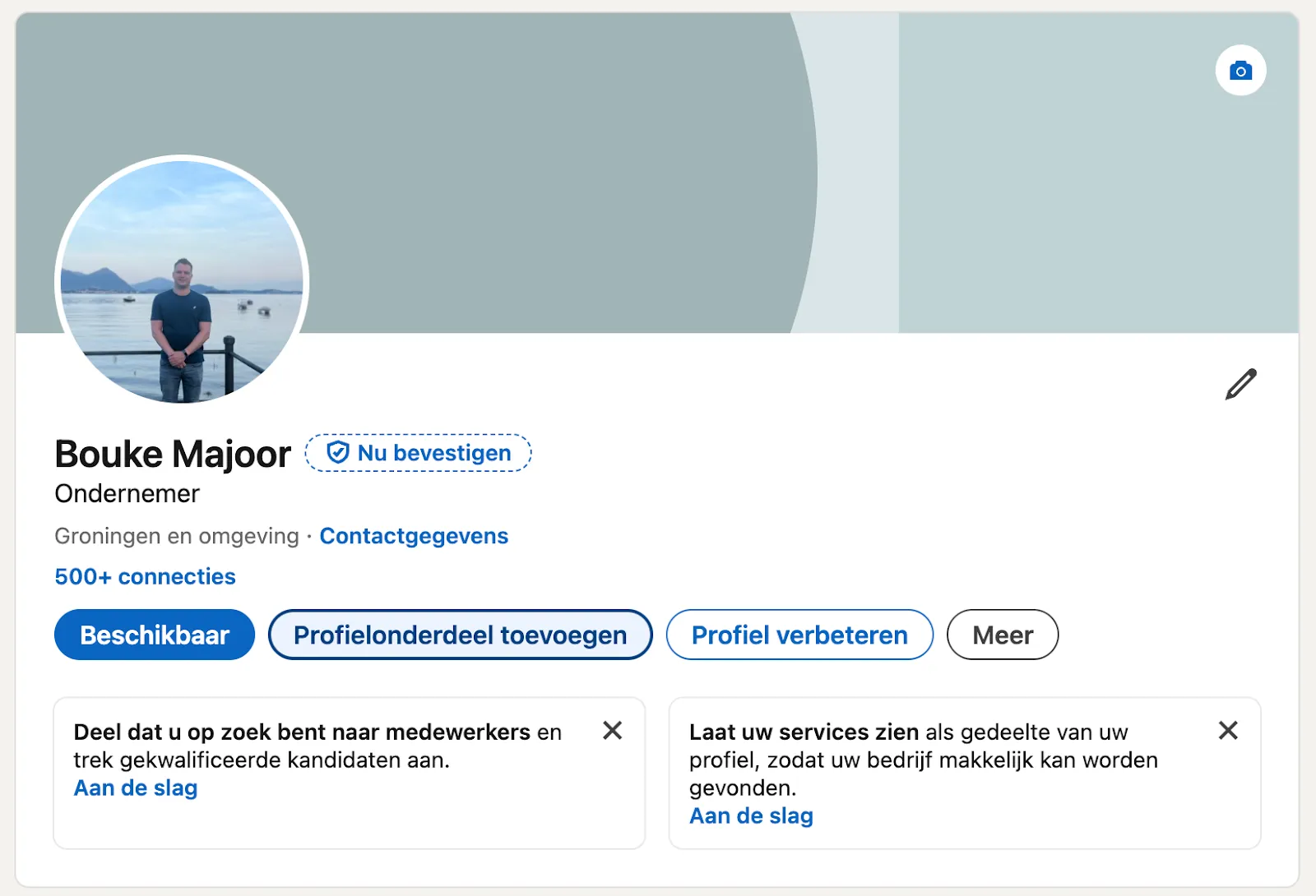 LinkedIn-profiel voor optimalisatie, situatie 2024