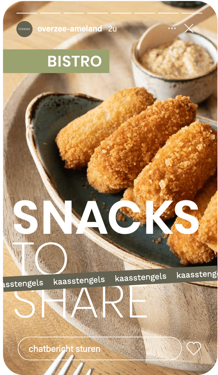 Overzee Ameland Story-creative: snacks to share
