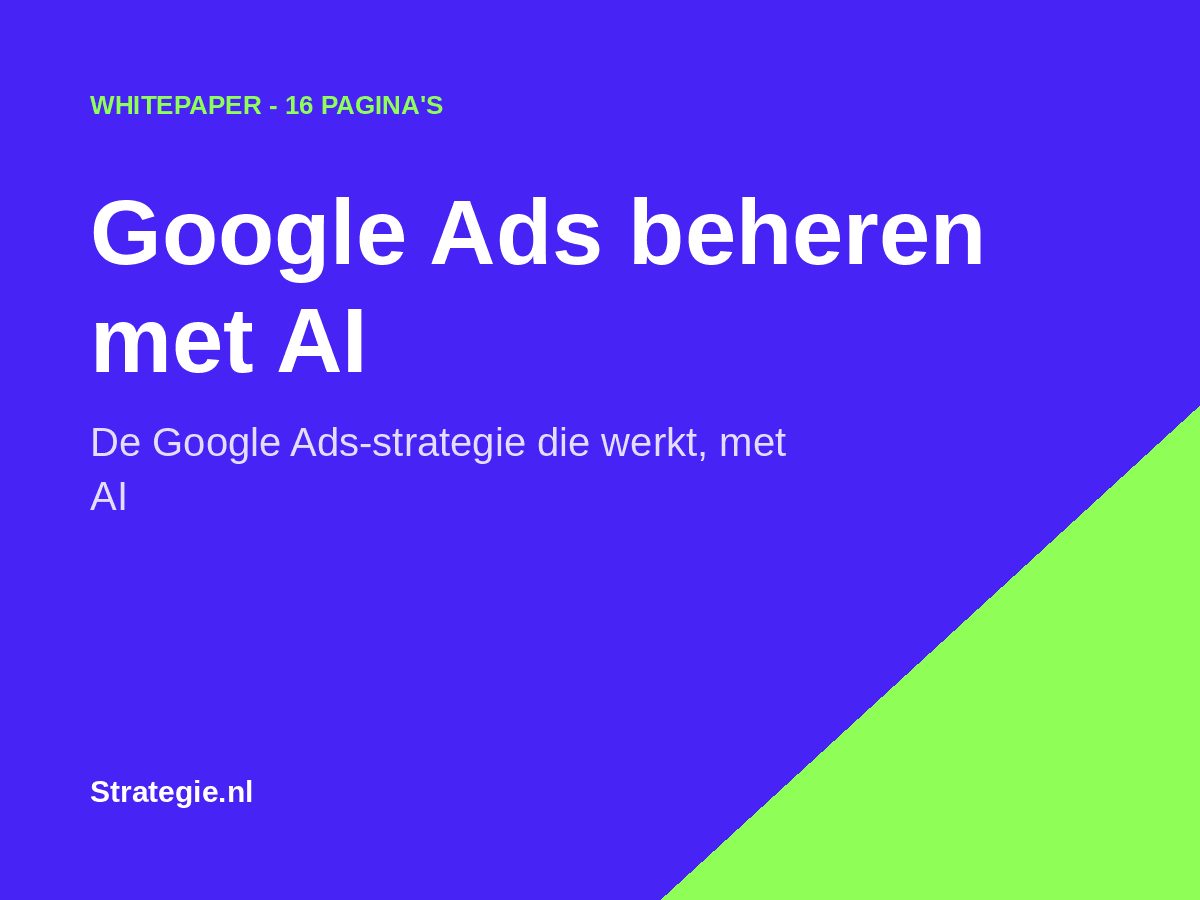Cover van de whitepaper Google Ads beheren met AI