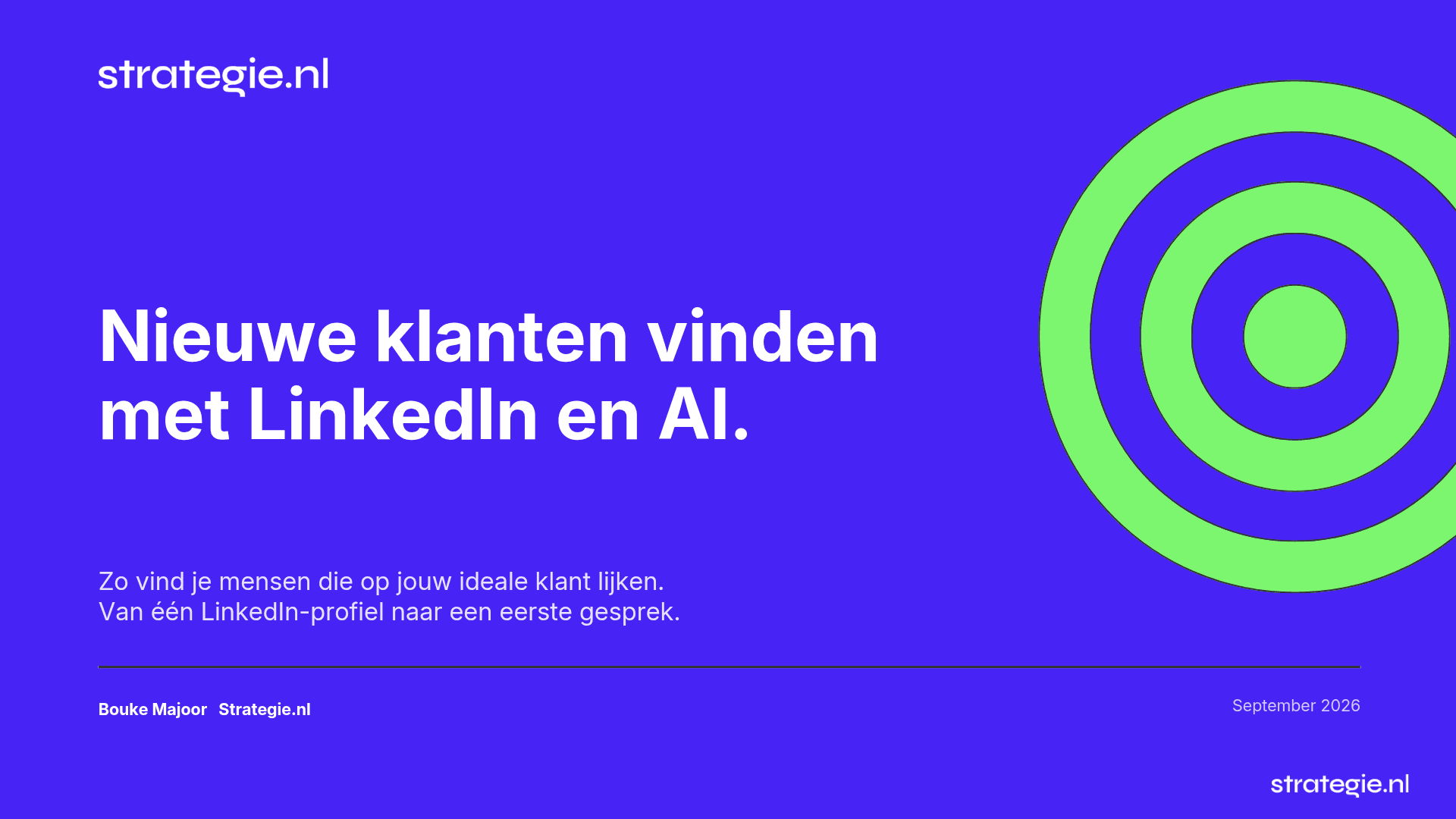 Cover van de whitepaper Nieuwe klanten vinden met LinkedIn en AI van Strategie.nl.
