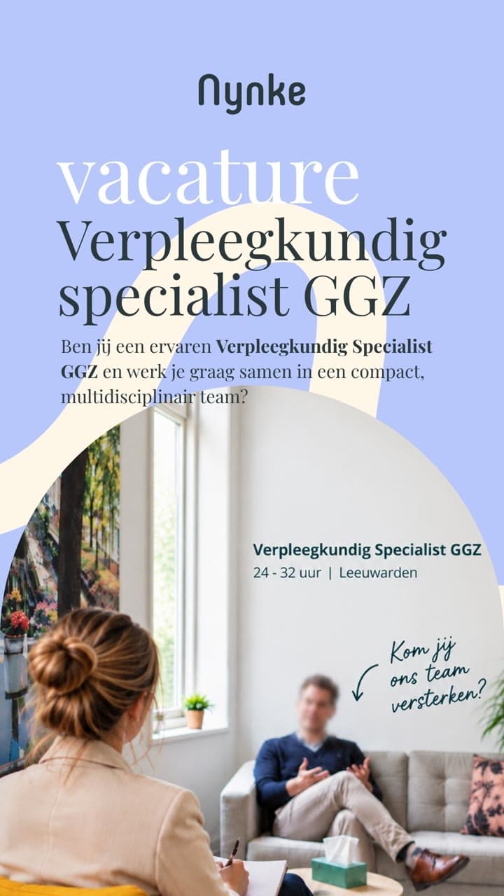 Vacature-story voor Nynke: Verpleegkundig Specialist GGZ in Leeuwarden